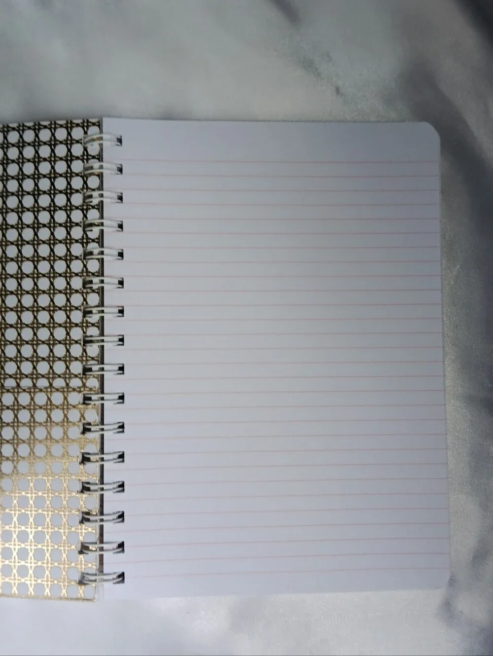 Lilly Pulitzer Mini Notebook Spiral Bound Pocket Floral Metallic Gold Lilac 8.5